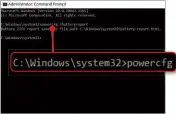  ??  ?? Type this command into Command Prompt to check your laptop’s battery capacity