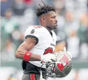  ?? AFP ?? The Buccaneers’ Antonio Brown during the game against the Jets on Sunday.