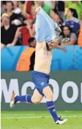  ?? THANASSIS STAVRAKIS/ASSOCIATED PRESS ?? Iceland’s Aron Gunnarsson celebrates after Iceland beat England in the round of 16 Monday.