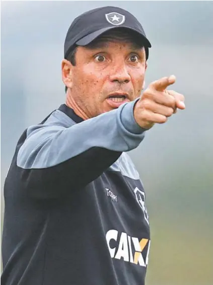  ?? VITOR SILVA / SSPRESS /BOTAFOGO ?? O técnico Zé Ricardo disse que uma vitória, hoje, ratifica o cresciment­o do Alvinegro no campeonato