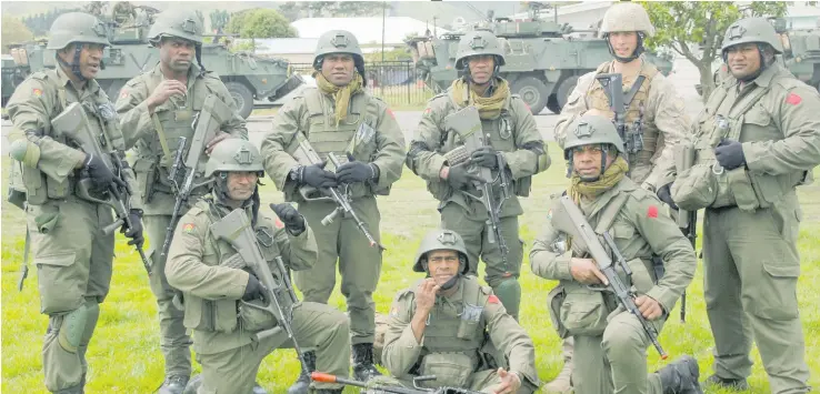  ?? Photo: ?? Republic of Fiji Military Forces personnel during the Southern Katipo Exercise in NZ.