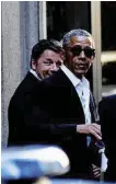  ?? Ansa ?? Amici Obama e Renzi