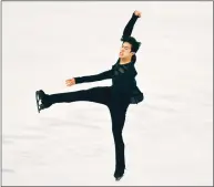  ?? Martin Meissner / Associated Press ?? Nathan Chen performs during the World Championsh­ips in Stockholm, Sweden on Saturday.