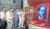  ?? SOURCED ?? An event marking Dr Ambedkar’s birth anniversar­y under way at KGMU on Thursday.