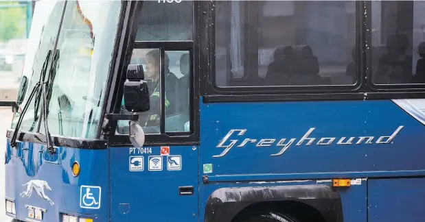  ?? DARRYL DYCK / THE CANADIAN PRESS ?? Greyhound Canada announced Monday that its shutting crucial routes in Manitoba, Saskatchew­an, Alberta, northweste­rn Ontario and rural B.C.