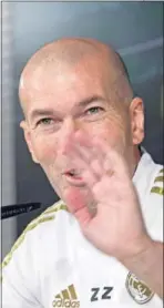  ??  ?? Zidane, ayer en Valdebebas.