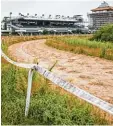  ?? Foto: Rumpenhors­t/dpa ?? Das Geländer der Frankfurte­r Galopp rennbahn, auf dem der neue Hauptsitz des Deutschen Fußball Bundes (DFB) entstehen soll.