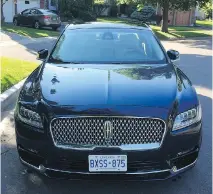  ?? DALE EDWARD JOHNSON ?? The large front grille is a styling cue for the new Lincoln flagship sedan.