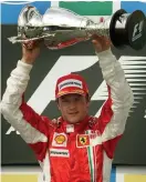  ?? FOTO: LEHTIKUVA ?? Kimi Räikkönen blir världsmäst­are
■ 2007.