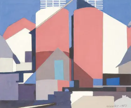  ??  ?? Charles Sheeler (1883-1965), Red Against the White, 1957. Tempera on board, 5 x 6 in., signed and dated lower right: ‘Sheeler – 1957’. Courtesy Menconi + Schoelkopf.