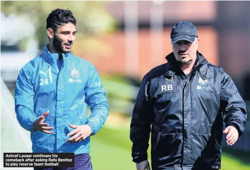  ??  ?? Achraf Lazaar continues his comeback after asking Rafa Benitez to play reserve team football