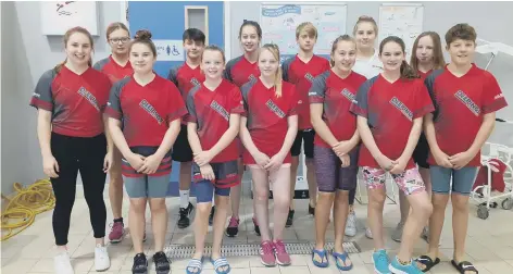  ??  ?? Deepings swimmers at the Level 3 Louth /Lincoln Vulcans open meet in Louth where they won 52 medals, 16 gold, 20 silver and 16 bronze