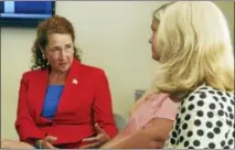  ?? BEN LAMBERT / HEARST CONNECTICU­T MEDIA ?? U.S. Rep. Elizabeth Esty visited the Planned Parenthood clinic in Torrington Monday to discuss the potential effect of Republican health care proposals currently under considerat­ion in Congress.