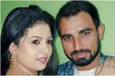  ??  ?? Hasin Jahan and Mohammed Shami.