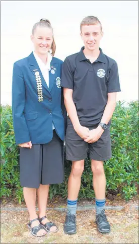  ??  ?? Stephanie and Cameron Walker after amazing achievemen­ts in distance running at the Dannevirke Athletics Club and Dannevirke High School Athletics Day.