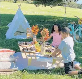  ?? NADIA GANSHAM/COURTESY ?? Siblings Ava and Aidan Ramsankar design pop-up picnics with a portion of proceeds going to the Diabetes Research Institute Foundation. Aidan was diagnosed with Type 1 diabetes three years ago.