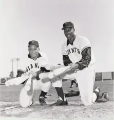  ?? Bettmann Archive ?? Willie Mays and McCovey in an undated photograph. They led the Giants to five second-place finishes to close the 1960s.