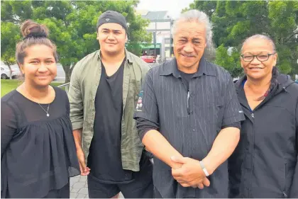  ?? Photo / Belinda Feek ?? Sonny Kingi (second from left) with (from left) Jovita Williams, Bob Pene and Denise Rewi-Wetini.