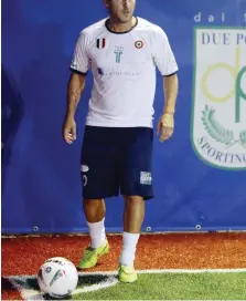  ?? BARTOLETTI ?? Francesco Totti, 44 anni, continua a giocare per divertimen­to