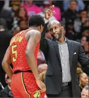  ?? CURTIS COMPTON / CCOMPTON@AJC.COM ?? Coach Lloyd Pierce’s take on some of his Hawks: “I expect them to have rookie mistakes next year. I just expect them to have less of them.”