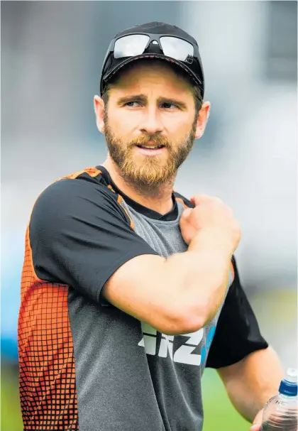  ?? Photo / Photosport ?? Kane Williamson injured himself while fielding in the first innings.