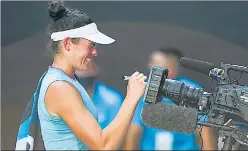  ?? AFP ?? Jennifer Brady after beating Karolina Muchova in the Australian Open semi-final on Thursday.