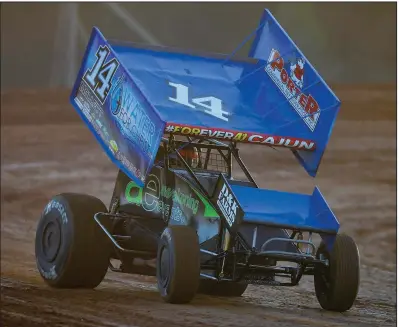  ?? (Special to the Democrat-Gazette/Jimmy Jones) ?? Greenbrier’s Jordon Mallett finished ninth in the final standings for the American Sprint Car Series’ national tour last season. “We ran about 50 races last year not counting rainouts,” he said. “Of those 50, there were four tracks that I had ever been to in my life.”