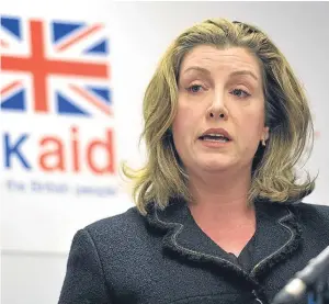  ?? Picture: PA. ?? Internatio­nal Developmen­t Secretary Penny Mordaunt has warned Oxfam over funding if it fails to comply with authoritie­s.