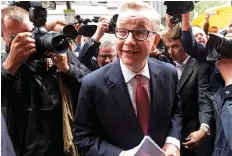  ?? DR ?? Segunda figura no Governo britânico, Michael Gove, à imprensa