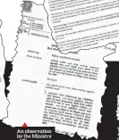  ??  ?? An observatio­n by the Ministry of Finance The letter sent by Sujeewa Abeywickre­me stating that the payments made were illegal