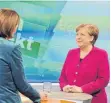  ?? FOTO: DPA ?? Angela Merkel beantworte­t am Sonntag in der ZDF-Sendung „Berlin direkt“die Fragen von Bettina Schausten.