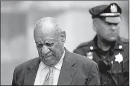  ?? AP/MATT SLOCUM ?? Bill Cosby leaves the Montgomery County Courthouse on Saturday in Norristown, Pa. Cosby, who remained stoic as the judge declared a mistrial, offered no comment.