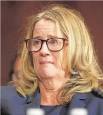  ?? REUTERS ?? Christine Blasey Ford, en el Senado