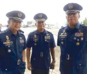  ??  ?? Philippine Air Force Colonels Pablo Rustria Jr., Fermin Carangan and Aldrin Annani.