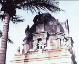  ??  ?? A rare picture of the dome of the Magazine Barracks Shree Vishnu Temple which was bulldozed under the Group Areas Act. (Courtesy: Gandhi Luthuli Documentat­ion Centre, UKZN)