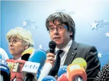  ?? AURORE BELOT/ GETTY IMAGES ?? A Spanish prosecutor has asked for an arrest warrant for former Catalan president Carles Puigdemont, above, after he and four of his minsters failed to appear in court in Madrid. Puigdemont is currently in Brussels, Belgium.