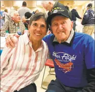  ?? Jeff Mill / Hearst Connecticu­t Media ?? Louis Hayden and and daughter, Debbie Sullivan, as Portland honored its veterans.