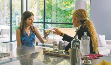  ??  ?? Folie à deux: Anna Kendrick and Blake Lively in A Simple Favor, at Regal Stadium 14 and Violet Crown