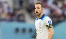  ?? Photograph: Foto Olimpik/NurPhoto/REX/Shuttersto­ck ?? ‘Harry Kane ended up wearing an armband approved by world football’s governing body instead of the One Love armband.’ The England captain during the World Cup match with Iran, in Qatar, 21 November 2022.