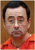  ??  ?? Paedophile: Larry Nassar