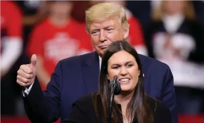  ?? Photograph: Jonathan Ernst/Reuters ?? Sarah Sanders served for almost two years as White House press secretary, a tenure characteri­sed by lies, mistruths and attacks on the press.