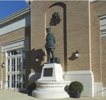  ??  ?? Fig 1 left: The new Classical buildings are varied in treatment and preserve a human scale. Fig 2 above: Rehabilita­tion-medicine pioneer Gen Sir Robert Jones by Sandy Stoddart