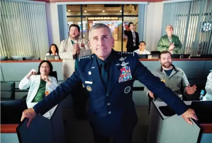  ?? AARON EPSTEIN
NETFLIX ?? Steve Carell plays Gen. Mark Naird in the new Netflix comedy series “Space Force,” which releases on May 29.