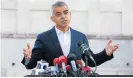  ?? /Reuters ?? Warning: London mayor Sadiq Khan says the Brexit threat to jobs is too great for voters not to have a say.