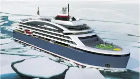  ?? BILD: SN/PONANT STERLING DESIGN ?? Luxuriös durchs Packeis: „Ponant Icebreaker“.