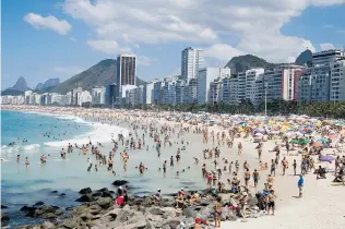  ?? THINKSTOCK ?? The famous Copacabana Beach stretches for four kilometres.