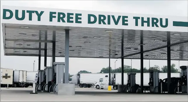  ?? Windsor Star files ?? Duty free gas pumps at the Ambassador Bridge are the source of much profit for the Ambassador Bridge Company, say observers.