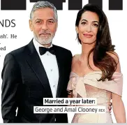  ?? REX ?? Married a year later: George and Amal Clooney