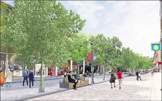  ?? ?? Cllr Alex Ricketts (Lib Dem) says the planned makeover (seen in CGI above) will harm the high street stretch