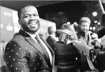  ?? — AFP photo ?? 50 Cent attends the premiere of ‘Den of Thieves’ at Regal LA Live Stadium 14 on Wednesday in Los Angeles, California.